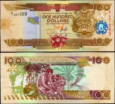 Соломоновы о-ва. 100 долларов (Unc)