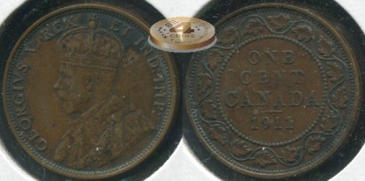 Канада. 1 цент. 1911 (aUnc)