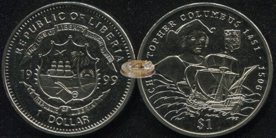 Либерия. 1 доллар. 1999 (Unc)