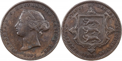 Джерси. 1/26 шиллинга. 1866 (XF)
