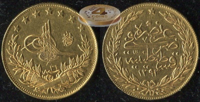 Османский султанат. 100 куруш. 1905 (aXF. Золото)