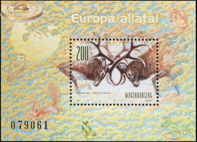 Венгрия. 2001. Животные континентов V. Европа (Блок. MNH OG)