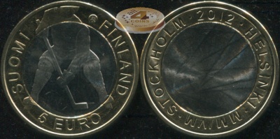 Финляндия. 5 евро. 2012 (Unc. Биметалл)