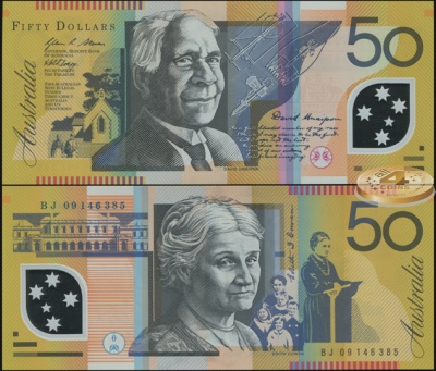 Австралия. 50 долларов (Unc. Пластик) 2009