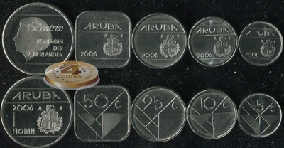 Аруба. Набор №2 (5 монет) 2001-06