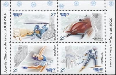 Румыния. 2014. Зимние Олимпийские игры. Сочи-2014 (Сцепка. MNH OG)