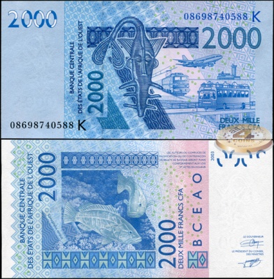 Сенегал (КФА Запад). 2000 франков (Unc) 2008