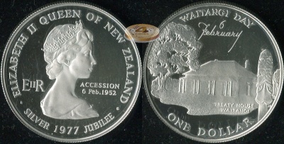 Новая Зеландия. 1 доллар. 1977 (Proof. Серебро)