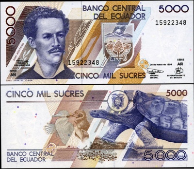 Эквадор. 5000 сукре (Unc) 1999