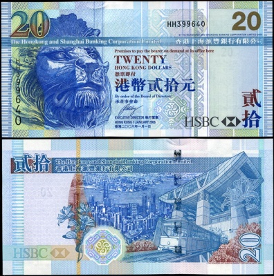 Гонконг. 20 долларов (Unc) 2006
