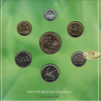 Южная Корея. Набор "Чемпионат мира по футболу 2002" (7 монет)