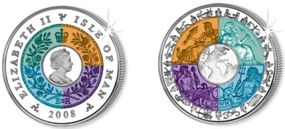 Остров Мэн. 1 крона. 2008 (Proof. Серебро. пентаметалл)