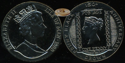 Остров Мэн. 1 крона. 1990 (Unc)