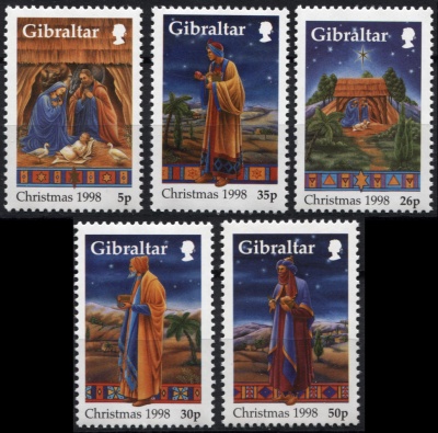 Гибралтар. 1998. Рождество 1998 (Серия. MNH OG)