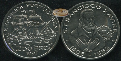 Португалия. 200 эскудо. 1997 (Unc)