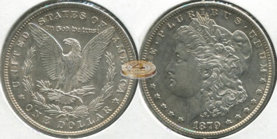 США. 1 доллар. 1879.S (aUnc+. Серебро)