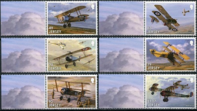 Джерси. 2017. Первая Мировая война. Воздушный флот (Серия. MNH OG)