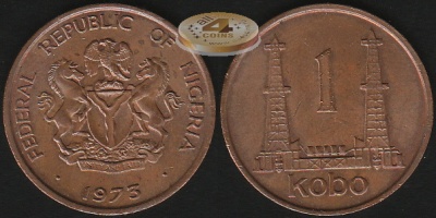 Нигерия. 1 кобо. 1973 (Gem BU)