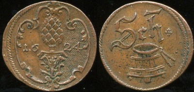 Германия (Аугсбург-Штадт). Шеффельмарке (XF) 1624