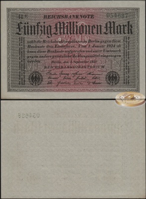Германия (Веймарская респ.). 50000000 марок (Unc) 1923