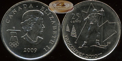Канада. 25 центов. 2009 (Unc)
