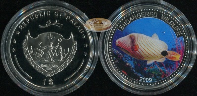 Палау. 1 доллар. 2009 (Proof. Эмаль)