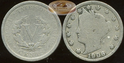 США. 5 центов. 1906 (G)
