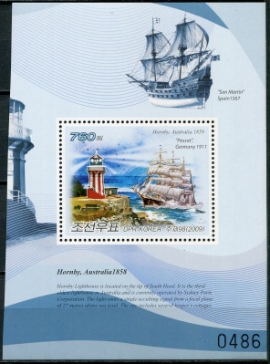 КНДР. 2009. Хорнби, Австралия (9,1 метра) (Почтовый блок. MNH OG)