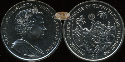 Британские Виргинские о-ва. 1 доллар. 2002 (Prooflike)