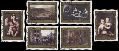 Куба. 1986. Живопись из Национального Музея в Гаване (Серия. CTO Гашеная)