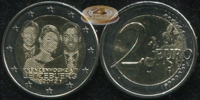 Люксембург. 2 евро. 2012 (Unc. Биметалл)