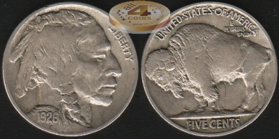 США. 5 центов. 1926 (aUnc)