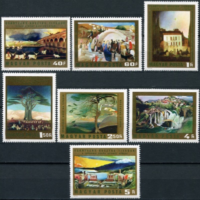 Венгрия. 1973. Картины Тивадара Костка (Серия. MNH OG)