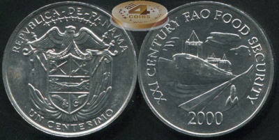 Панама. 1 центезимо. 2000 (Unc)