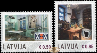 Латвия. 2014. Музей истории медицины и Музей фармакологии (Серия. MNH OG)