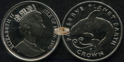 Остров Мэн. 1 крона. 1996 (Unc)