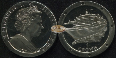 Остров Мэн. 1 крона. 2004 (Unc)