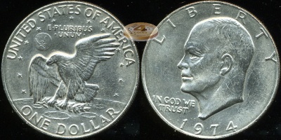 США. 1 доллар. 1974 (Unc)
