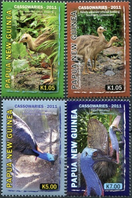 Папуа Новая Гвинея. 2011. Казуары (Серия. MNH OG)