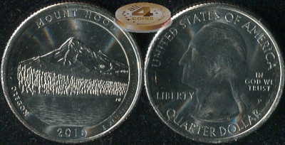 США. Квотер (25 центов). 2010.P (Unc) Mount Hood