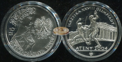 Польша. 10 злотых. 2004 (Proof. Серебро)