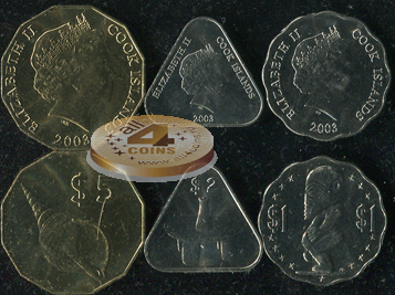 Кука о-ва. Набор №5 (3 монеты) 2003