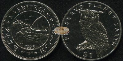 Эритрея. 1 доллар. 1995 (Unc)