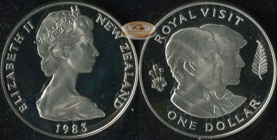 Новая Зеландия. 1 доллар. 1983 (Proof. Серебро)