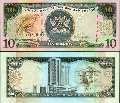 Тринидад и Тобаго. 10 долларов (Unc) 2002