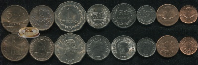 Колумбия. Набор №3 (8 монет) 1965-80