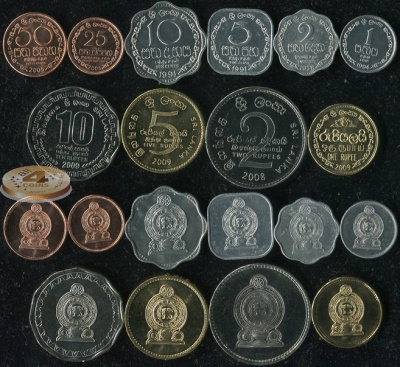 Шри Ланка. Набор №5 (10 монет) 1978-2009