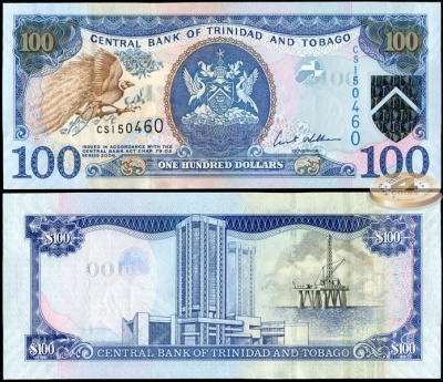 Тринидад и Тобаго. 100 долларов (Unc) 2007
