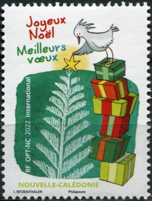Новая Каледония. 2022. Рождество (Почтовая марка. MNH OG)