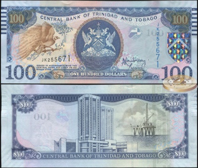 Тринидад и Тобаго. 100 долларов (Unc) 2014
